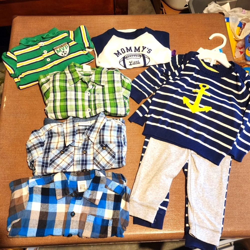 9-12 month boys clothes bundle Lot - 37 Pieces
